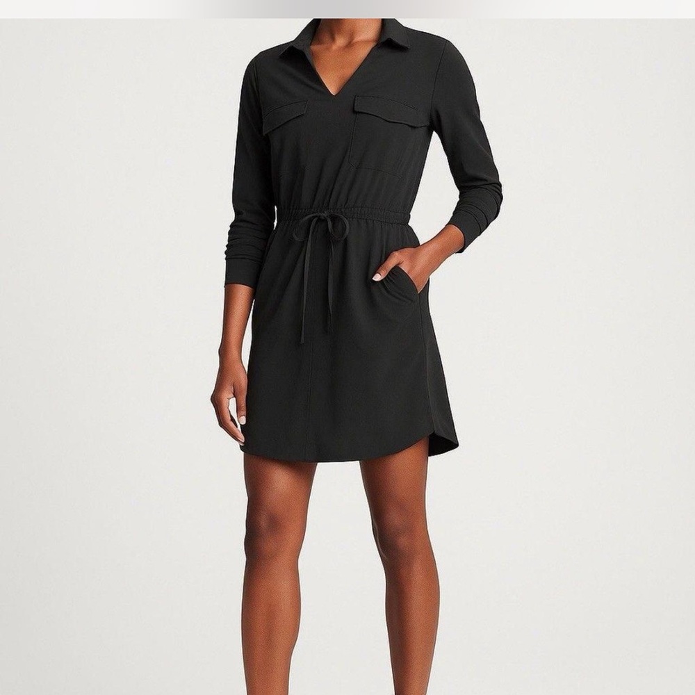 Athleta black Zuma shirt dress XS featherweight EUC